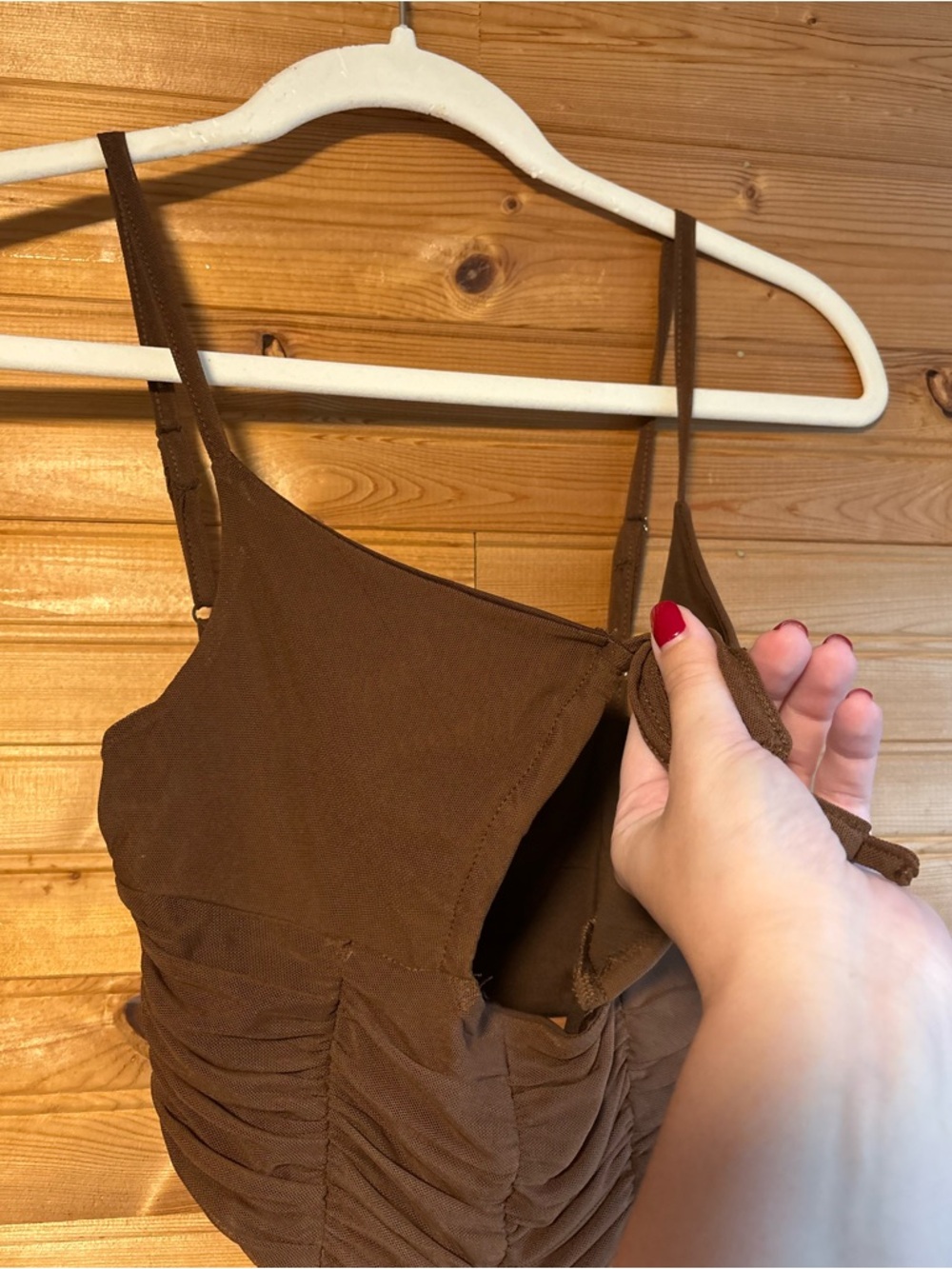 New Brown Corset Style Tank Top - Picture 4 of 14
